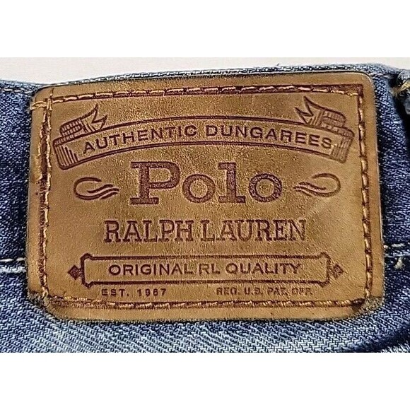 Polo Ralph Lauren Jeans Men’s Varick Slim Straight 36X30 Medium Wash Distressed - Picture 10 of 16